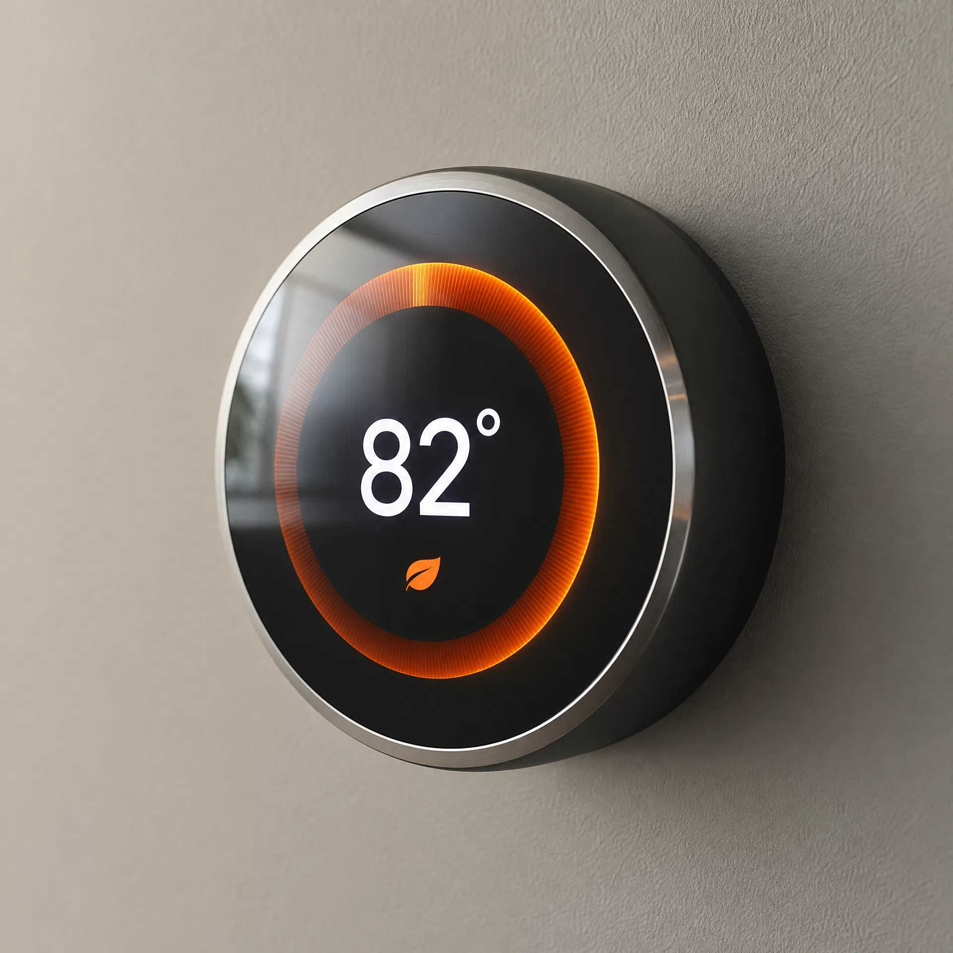 Smart thermostat showing 82 degrees indoors due to poor attic insulation